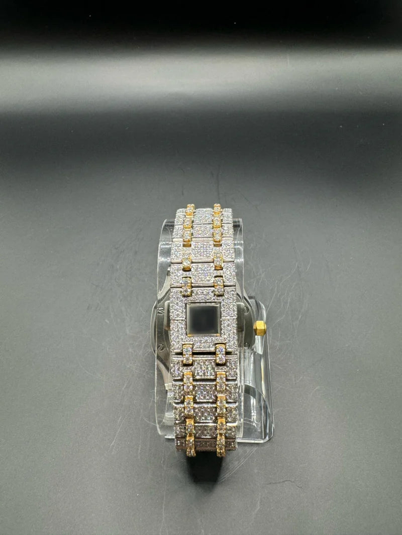 TWO-TONE YELLOW MOISSANITE WATCH (41MM)
