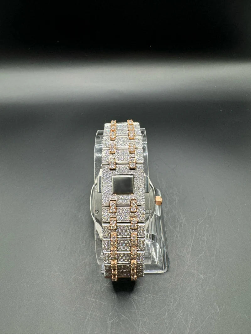 TWO-TONE ROSE MOISSANITE WATCH (41MM)