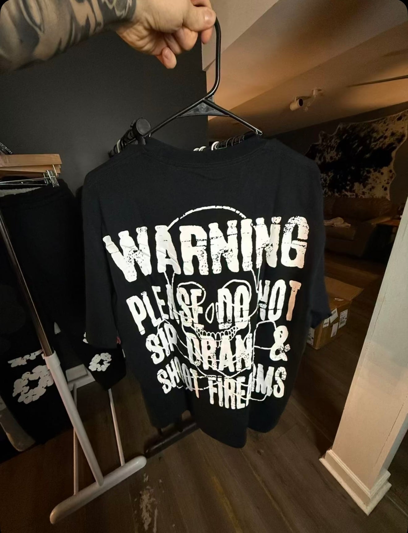 AWFUL LOT OF COUGH SYRUP BLACK & WHITE TEE