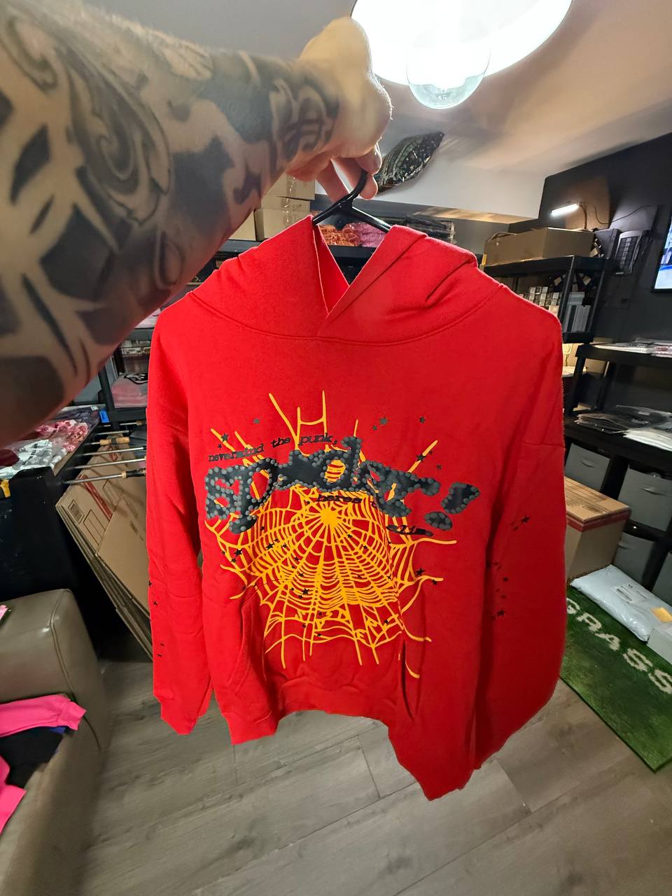 YELLOW & RED SP4DER HOODIE