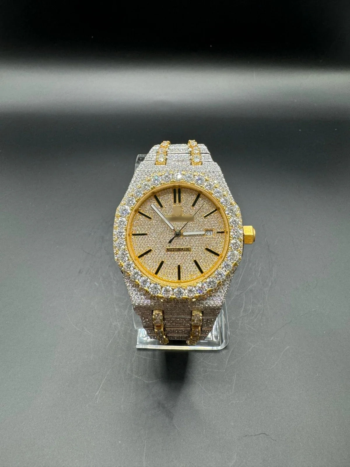 TWO-TONE YELLOW AP MOISSANITE WATCH (41MM)