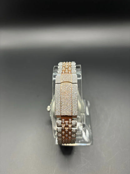 TWO-TONE ROSE MOISSANITE WATCH WITH JUBILEE BRACELET (41MM)