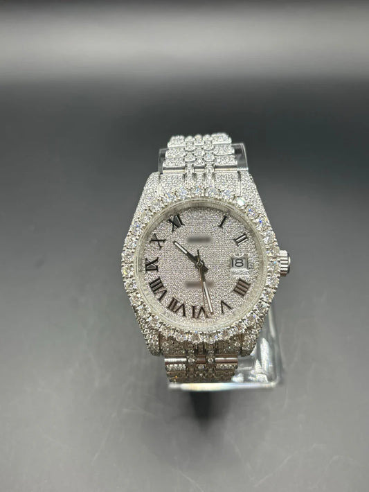 MOISSANITE WATCH WITH JUBILEE BRACELET (41MM)