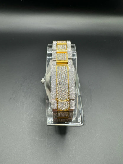 TWO-TONE YELLOW MOISSANITE WATCH WITH OYSTER BRACELET (41MM)