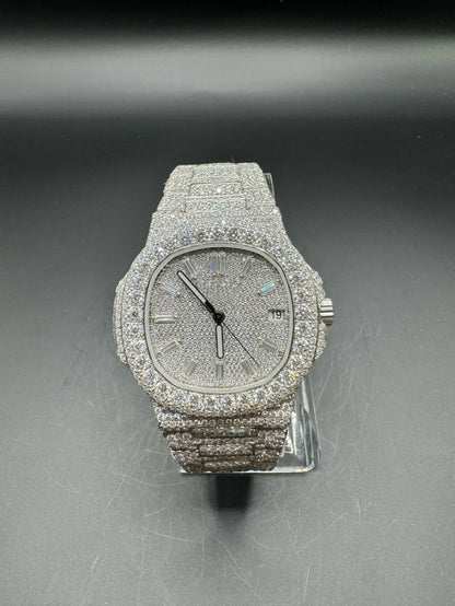 MOISSANITE WATCH WITH BAGUETTE DIAL (41MM)