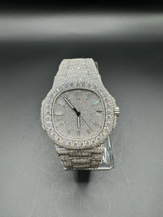 MOISSANITE WATCH WITH BAGUETTE DIAL (41MM)
