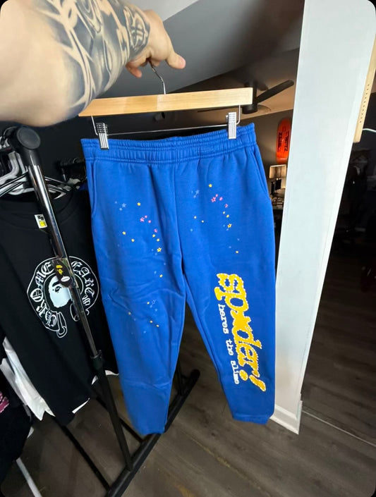 BLUE & YELLOW SP4DER PANTS