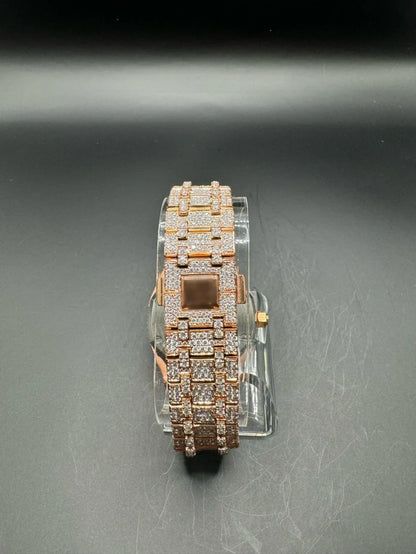 FULL ROSE MOISSANITE WATCH (41MM)