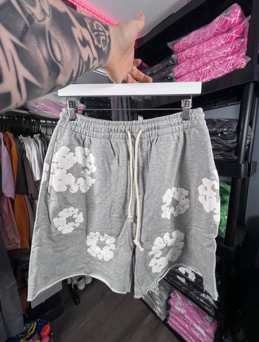 GREY D3IN T3ARS SHORTS