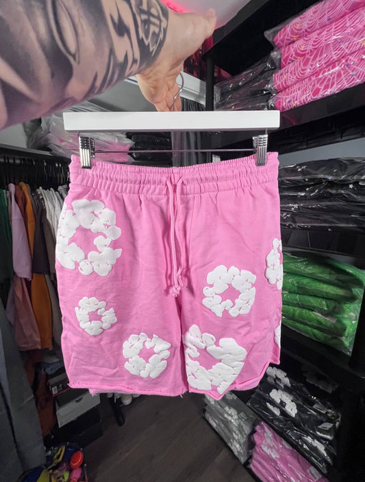 PINK D3IN T3ARS SHORTS