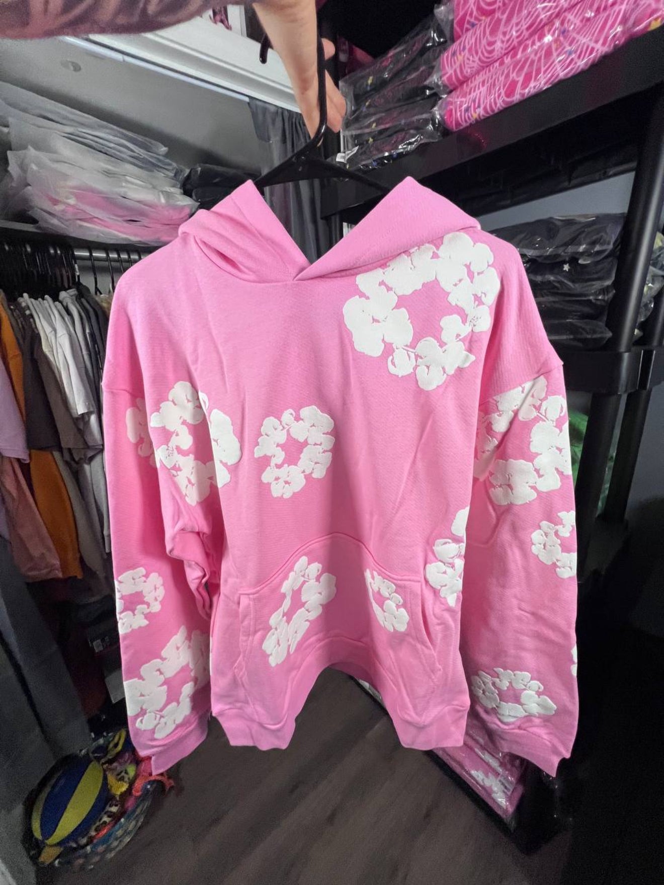 PINK D3IN T3ARS HOODIE