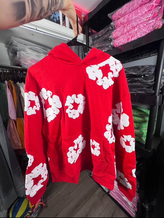 RED D3IN T3ARS HOODIE