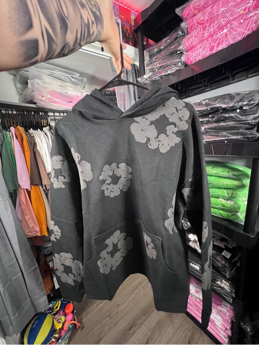 GREY & BLACK D3IN T3ARS HOODIE