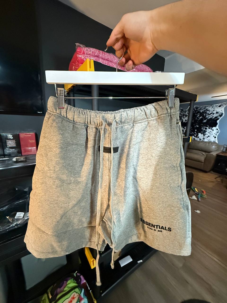 DARK GREY ESS3NTIALS SHORTS