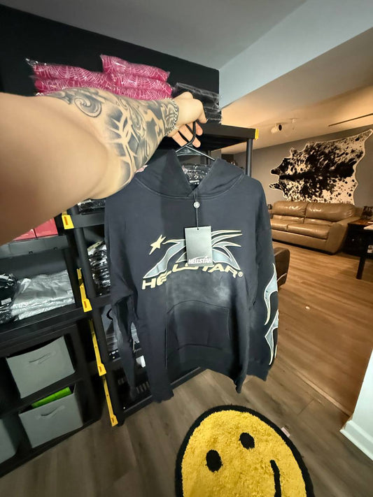 GREY & BLACK H3LLSTAR HOODIE