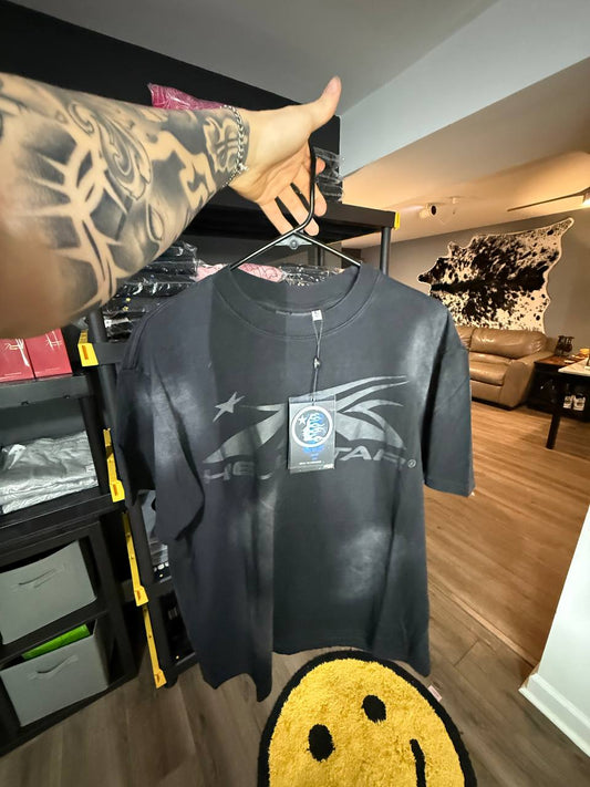 GREY & BLACK H3LLSTAR TEE