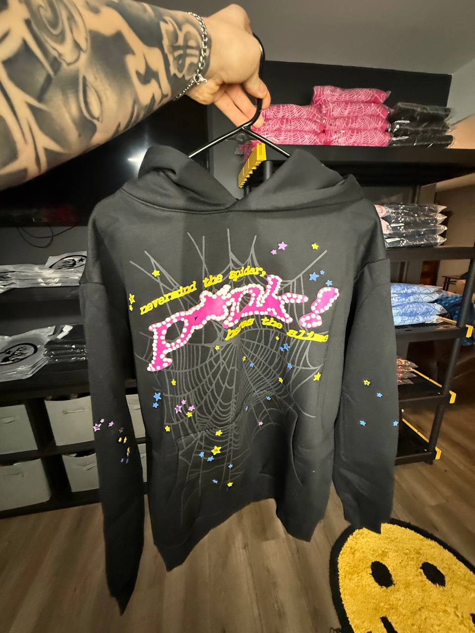 BLACK & PINK SP4DER HOODIE