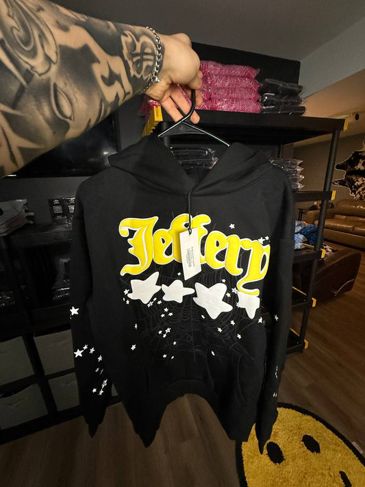 BLACK JEFFERY SP4DER HOODIE