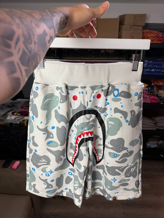 GREY WHITE & BLUE B4PE SHORTS