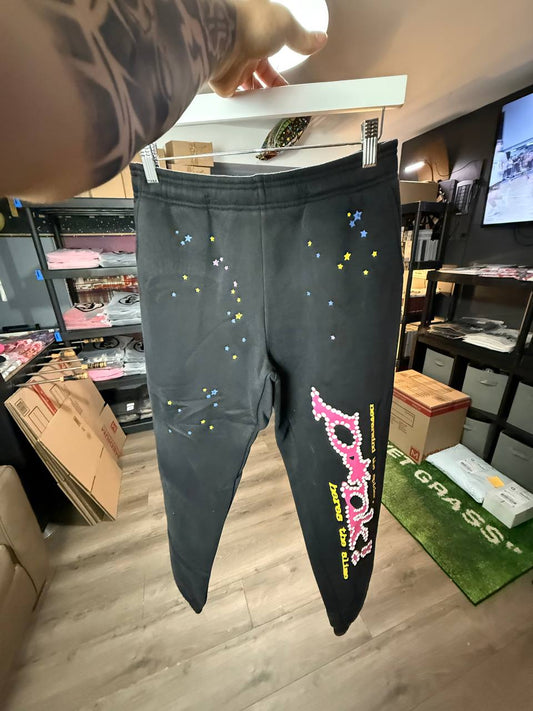 BLACK & PINK SP4DER PANTS