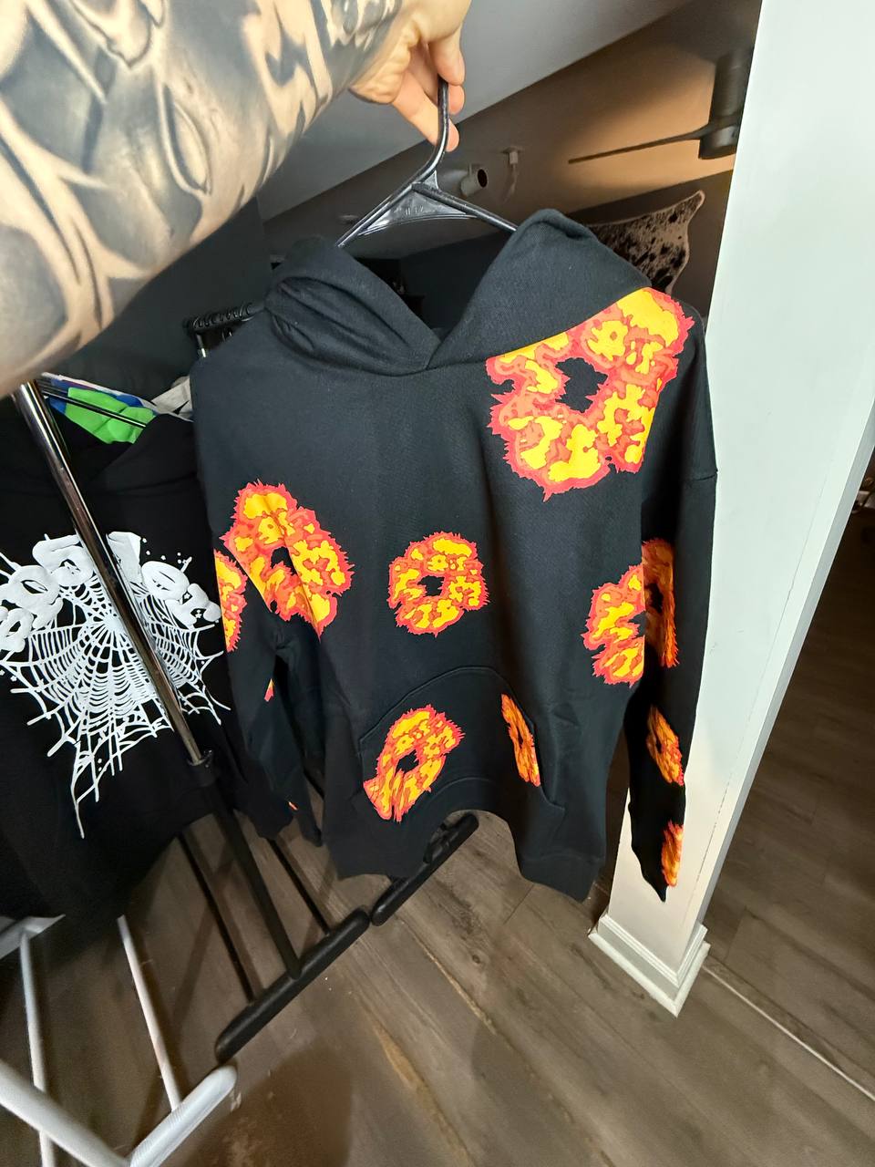 BLACK & ORANGE D3IN T3ARS HOODIE