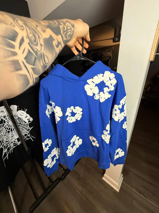 BLUE D3IN T3ARS HOODIE