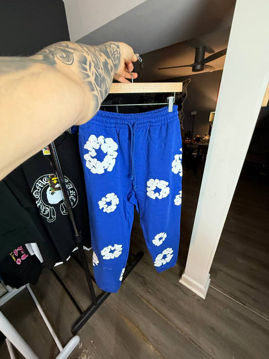 BLUE D3IN T3ARS PANTS
